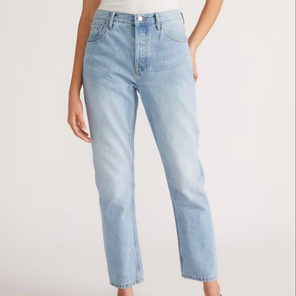 NWOT Everlane The ’90s Cheeky® Jean Vintage Sunbleached Blue Size 30 Crop